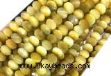 TEBS04 15 inches 6*10mm faceted rondelle golden tiger eye beads