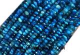 TEBS25 15 inches 2*4mm faceted rondelle blue tiger eye beads