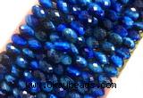 TEBS28 15 inches 6*10mm faceted rondelle blue tiger eye beads