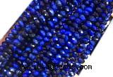 TEBS30 15 inches 4*6mm faceted rondelle blue tiger eye beads