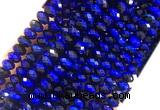 TEBS31 15 inches 5*8mm faceted rondelle blue tiger eye beads