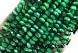 TEBS34 15 inches 4*6mm faceted rondelle green tiger eye beads