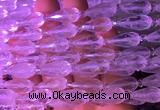 TRBS03 15 inches 8*16mm faceted teardrop white crystal gemstone beads