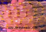 TRBS05 15 inches 8*16mm faceted teardrop lemon quartz gemstone beads