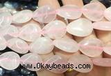 TRBS112 15 inches 13*18mm flat teardrop Rose quartz beads wholesale TRBS112 15 inches 13*18mm flat teardrop Rose quartz beads wholesale