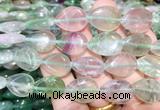 TRBS115 15 inches 13*18mm flat teardrop Fluorite beads wholesale TRBS115 15 inches 13*18mm flat teardrop Fluorite beads wholesale