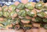 TRBS119 15 inches 13*18mm flat teardrop Unakite beads wholesale TRBS119 15 inches 13*18mm flat teardrop Unakite beads wholesale