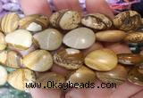 TRBS125 15 inches 13*18mm flat teardrop Picture jasper beads wholesale TRBS125 15 inches 13*18mm flat teardrop Picture jasper beads wholesale