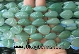 TRBS22 15 inches 13*18mm flat teardrop green aventurine gemstone beads