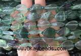 TRBS31 15 inches 13*18mm flat teardrop fluorite gemstone beads wholesale