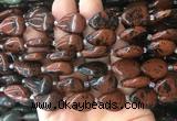 TRBS45 15 inches 13*18mm flat teardrop mahogany obsidian gemstone beads