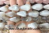 TRBS51 15 inches 11*22mm - 12*25mm faceted teardrop amethyst beads