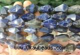 TRBS59 15 inches 11*22mm - 12*25mm faceted teardrop sodalite beads