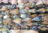 TRBS60 15 inches 11*22mm - 12*25mm faceted teardrop charoite beads