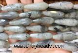 TRBS79 15 inches 10*30mm faceted teardrop labradorite beads wholesale