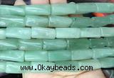 TWBS06 15 inches 9*20mm twist column green aventurine gemstone beads