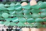 TWBS26 15 inches 13*18mm twist oval green aventurine beads wholesale