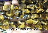 TWBS33 15 inches 13*18mm twist oval yellow tiger eye beads wholesale