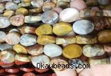 TWBS34 15 inches 13*18mm twist oval yellow crazy agate beads wholesale