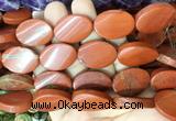 TWBS42 15 inches 18*25mm twist oval red jasper beads wholesale