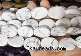 TWBS43 15 inches 18*25mm twist oval white howlite beads wholesale