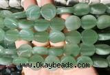 TWBS52 15 inches 16mm twist coin green aventurine beads wholesale