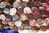 TWBS62 15 inches 16mm twist coin brecciated jasper beads wholesale