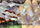 TWBS89 15 inches 16mm twist diamond fluorite beads wholesale