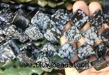 TWBS91 15 inches 16mm twist diamond snowflake obsidian beads wholesale