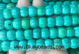 WBBS02 15 inches 12*16mm pumpkin yellow green howlite turquoise beads wholesale WBBS02 15 inches 12*16mm pumpkin yellow green howlite turquoise beads wholesale