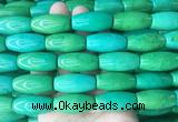 WBBS04 15 inches 15*30mm rice yellow green howlite turquoise beads wholesale WBBS04 15 inches 15*30mm rice yellow green howlite turquoise beads wholesale