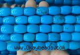 WBBS10 15 inches 12*16mm rice howlite turquoise gemstone beads wholesale WBBS10 15 inches 12*16mm rice howlite turquoise gemstone beads wholesale